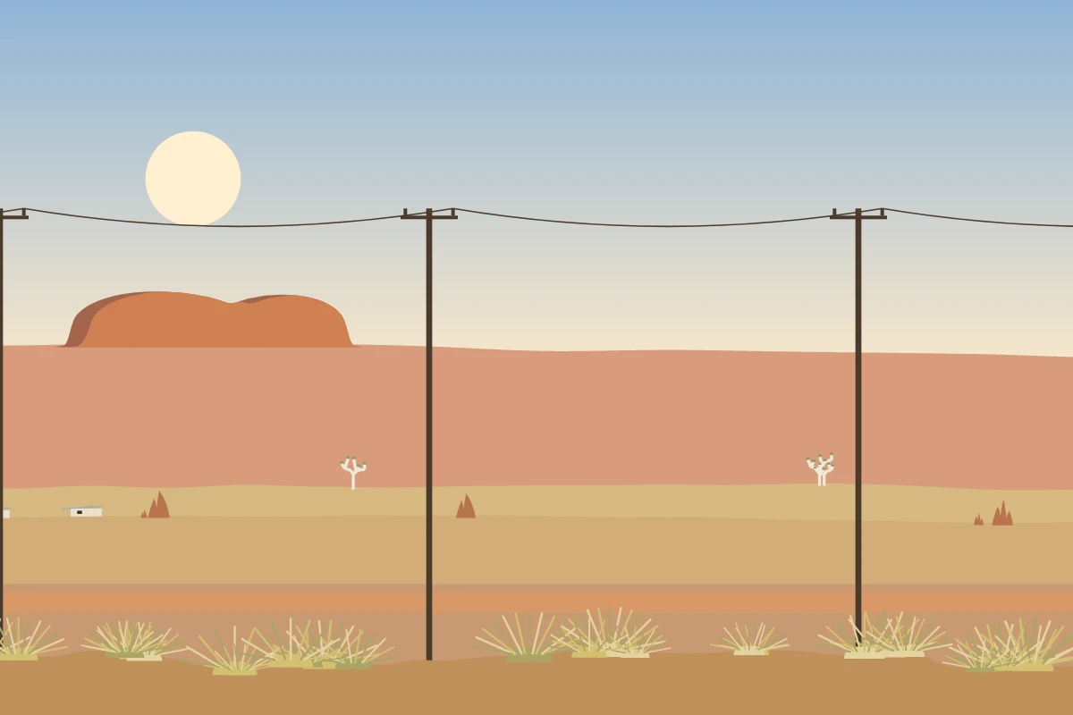 Paysage Outback, matin, graine k5ijlu