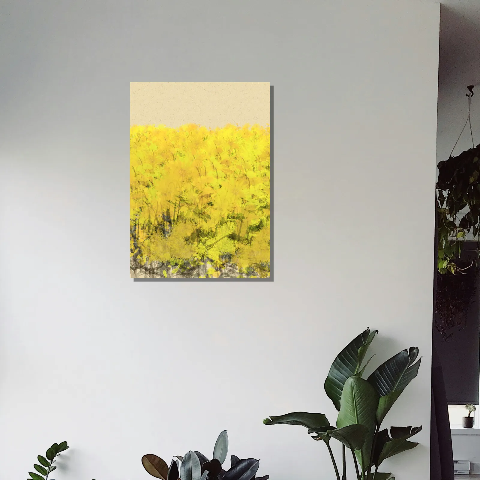 Jaune, collection Fleurs, en situation